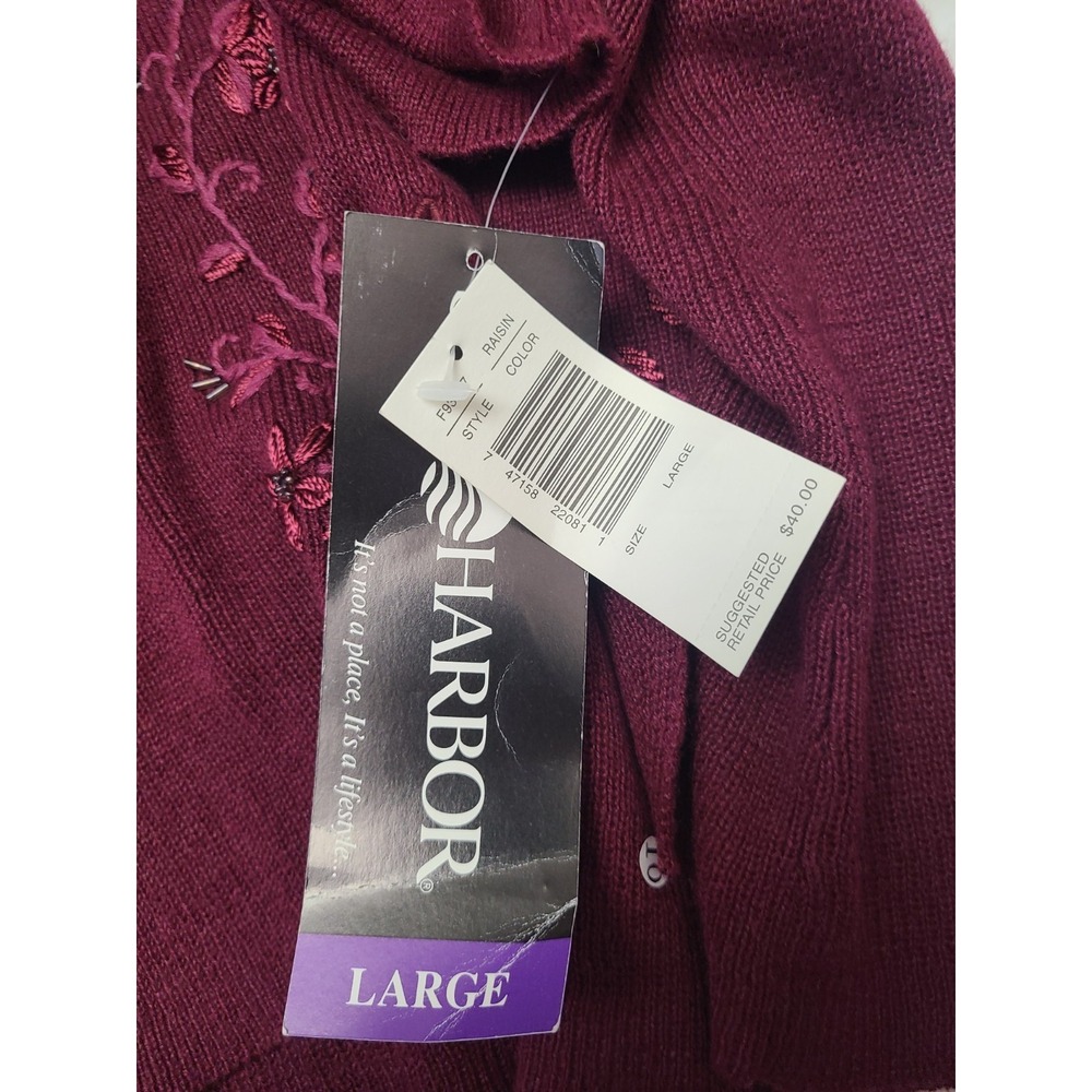 NWT Sag Harbor Size Large Button Up Color Raisin - Picture 2 of 5